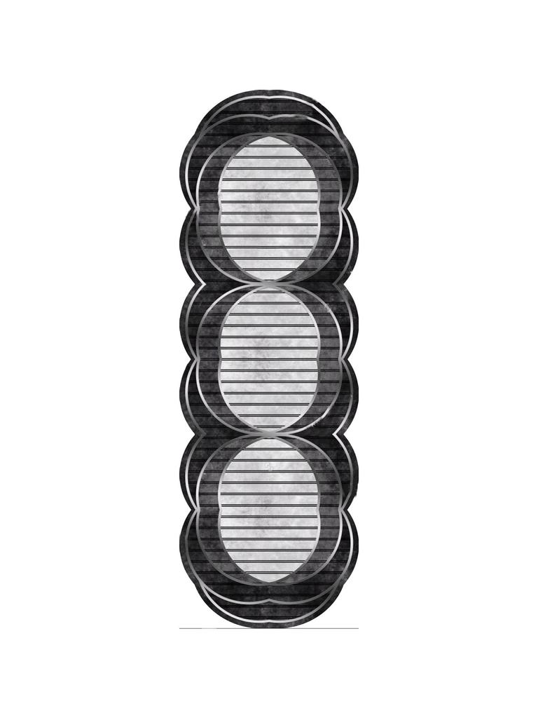 EPeddler Home Современный полосатый узор Цифровая печать Моющаяся нескользящая точечная основа Новое поколение Коврик для кухни, гостиной, прихожей и напольный коврик