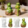 3D форма лягушки из силикона для свечей, мыла, смолы, гипса, для поделок, гибкая форма для литья, многоразовый набор для DIY, уникальные украшения для торта