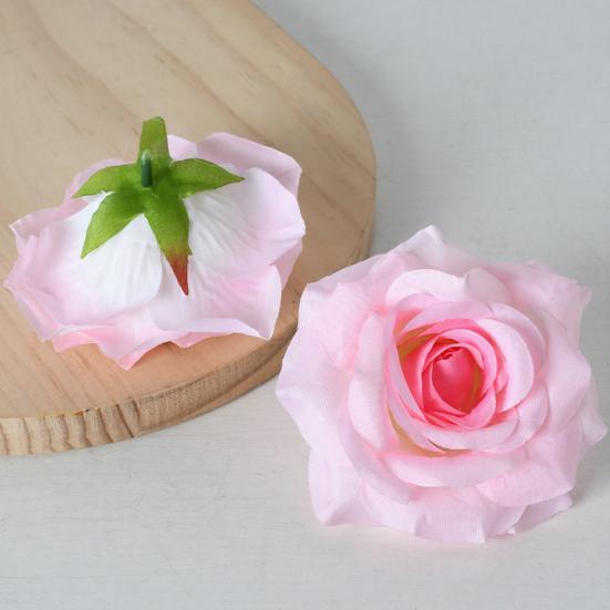 5 Pcs Artificial Rose Flower Heads Realistic Fake Silk Rose Head for Home DIY Flower Wall Wedding Party Birthday Baby Shower Decor