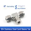 Stainless Steel T-Type Double Ferrule Tee Connector
