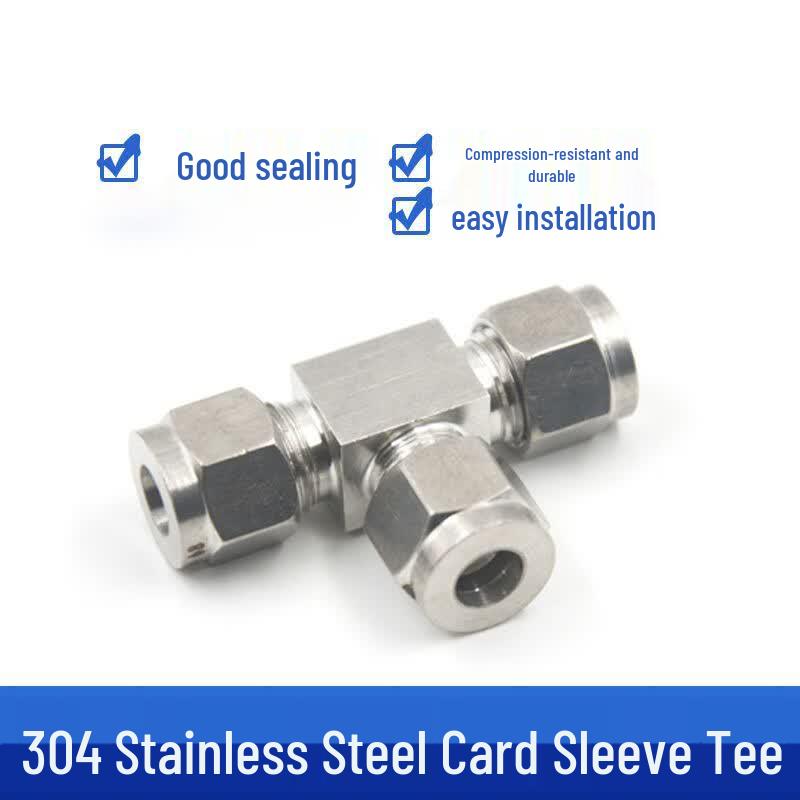 Stainless Steel T-Type Double Ferrule Tee Connector