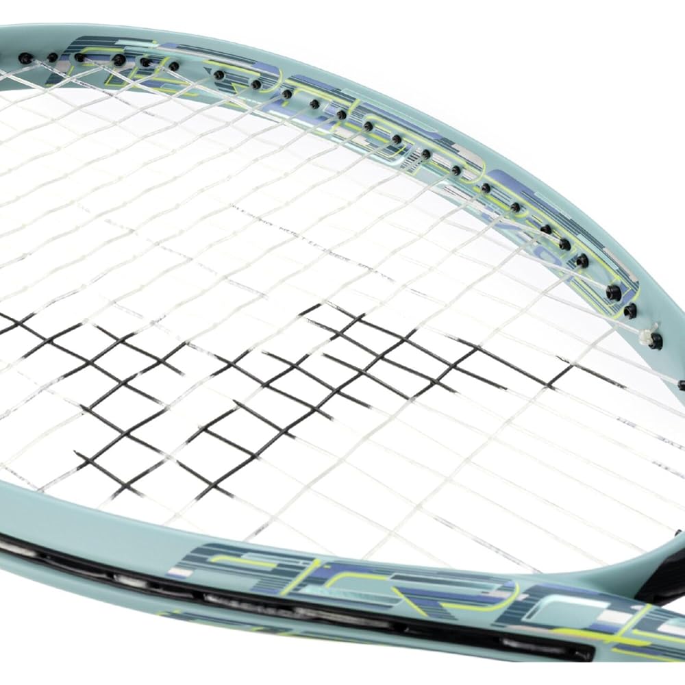 Mizuno Acrosspeed V-01 Unisex Soft Tennis Racket Frame Only with Portable Case Ash Green Yellow 63JTN6A3 Size 0