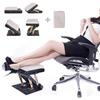Adjustable or Home Use 4-Height Footrest, Foldable, Under-Desk, Office, Work, Car, (Light Gray)
