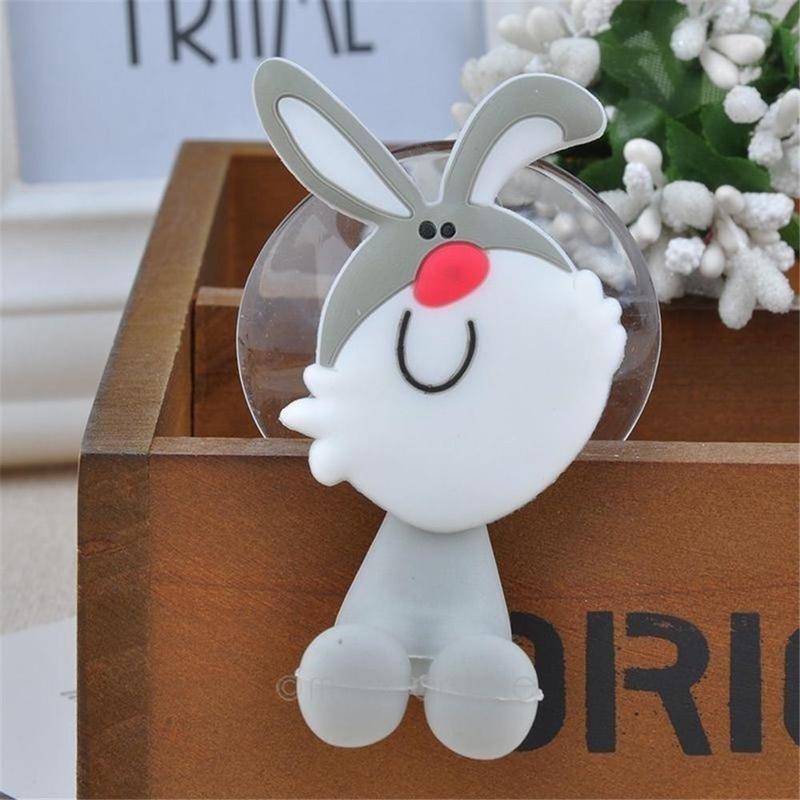 Newest 3D Cartoon Animal Cute Sucker Toothbrush Wall Holder Suction Cup Bathroom ARI