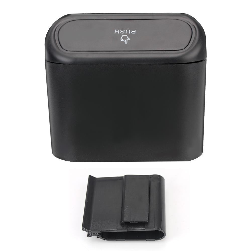 Pressing Type Trash Can Auto Interior Accessories Car Trash Bin Black Hanging Vehicle Garbage Dust Case ABS Storage Box