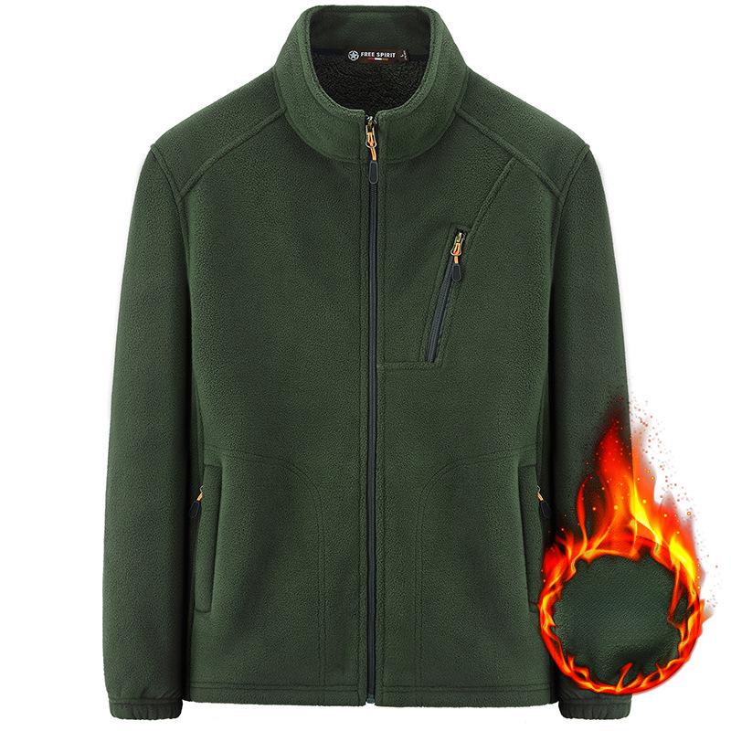 Куртка из плюшевого флиса мужская осенне-зимняя, новая, для занятий спортом на открытом воздухе, мужской кардиган из ягненка, модная мужская одежда