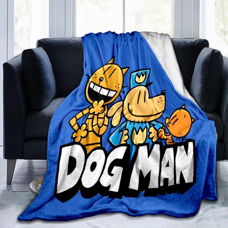 Dog Man And Friends Adventure Blanket Suitable for Sofas, Beds, Offices, And Camping - Perfect Gift for Halloween Christmas