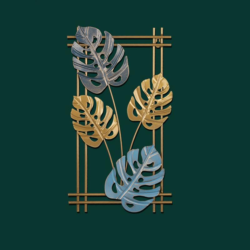 1 шт. Металлическое настенное искусство, золотой классический стиль, современный металлический лист, настенный декор для гостиной, минималистский