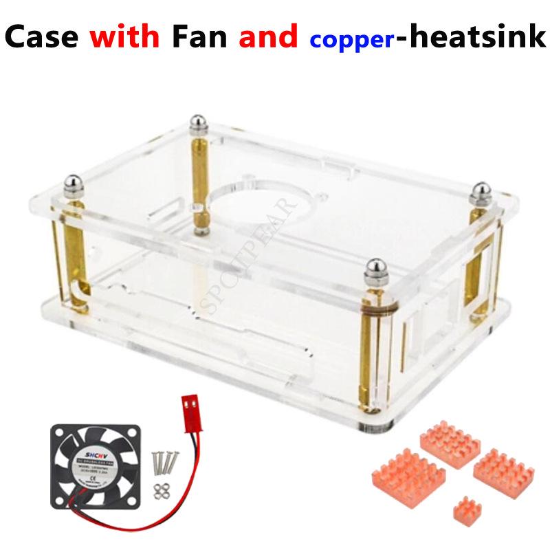 Универсальный прозрачный акриловый корпус для Orangepi 5/5B с совместимостью с охлаждающим вентилятором и радиатором
