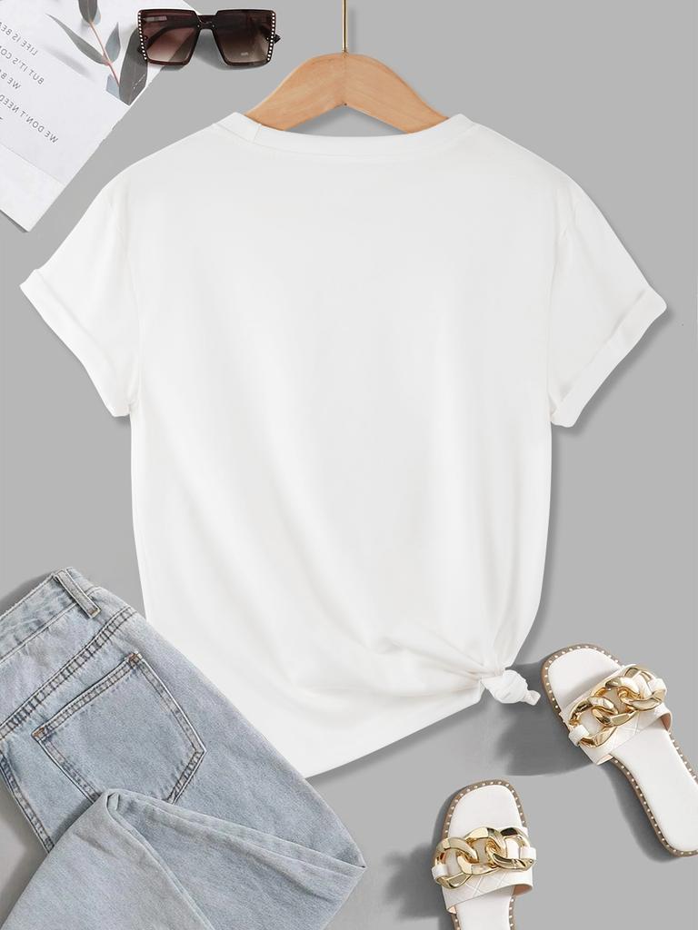Boston City Us 1630 Letter Prints TShirts Womens Summer Basic T Shirts ONeck Soft Short Sleeve Tops Casual Loose Woman Clothes