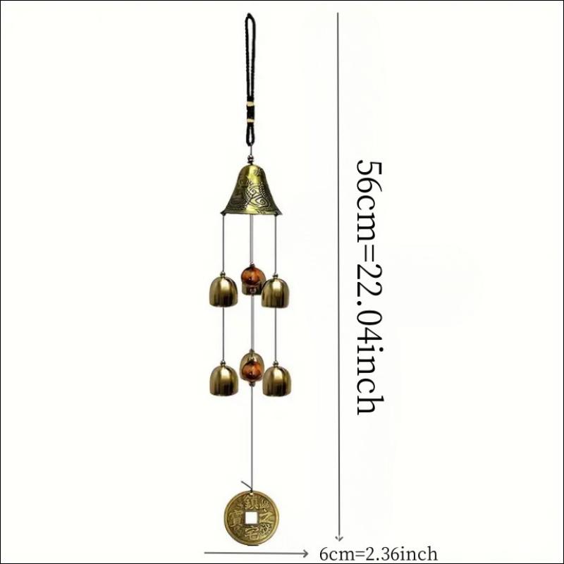 Уличный креативный 6-ти медный колокольчик металлический подвесной колокольчик для двора украшение