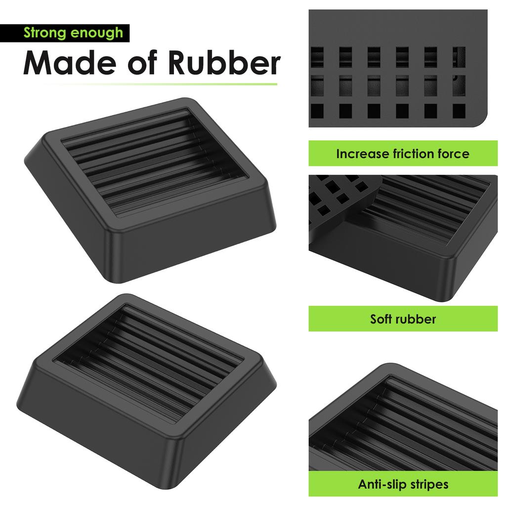 6/12Pcs Chair Wheel Stopper Rubber Anti-Sliding Furniture Pad Caster Cups Chair Roller Feet Mat Floor Protectors Shockproof