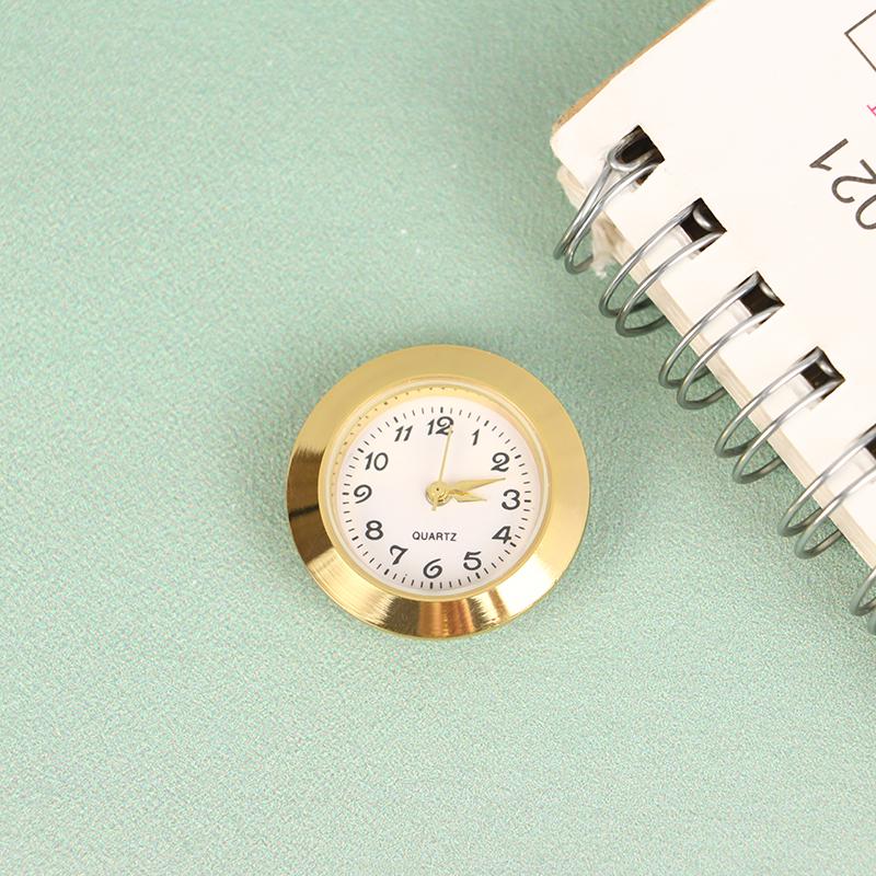 Часы из кварцевого стекла, зеркальные, с круглыми часами, с мозаикой и римскими цифрами, маленькие часы, стол для самостоятельного изготовления, 35 мм 24 мм