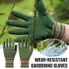 1 Pair Garden Gloves Breathable Waterproof Puncture-Resistant Hard-wearing Latex Coated Gardening Gloves