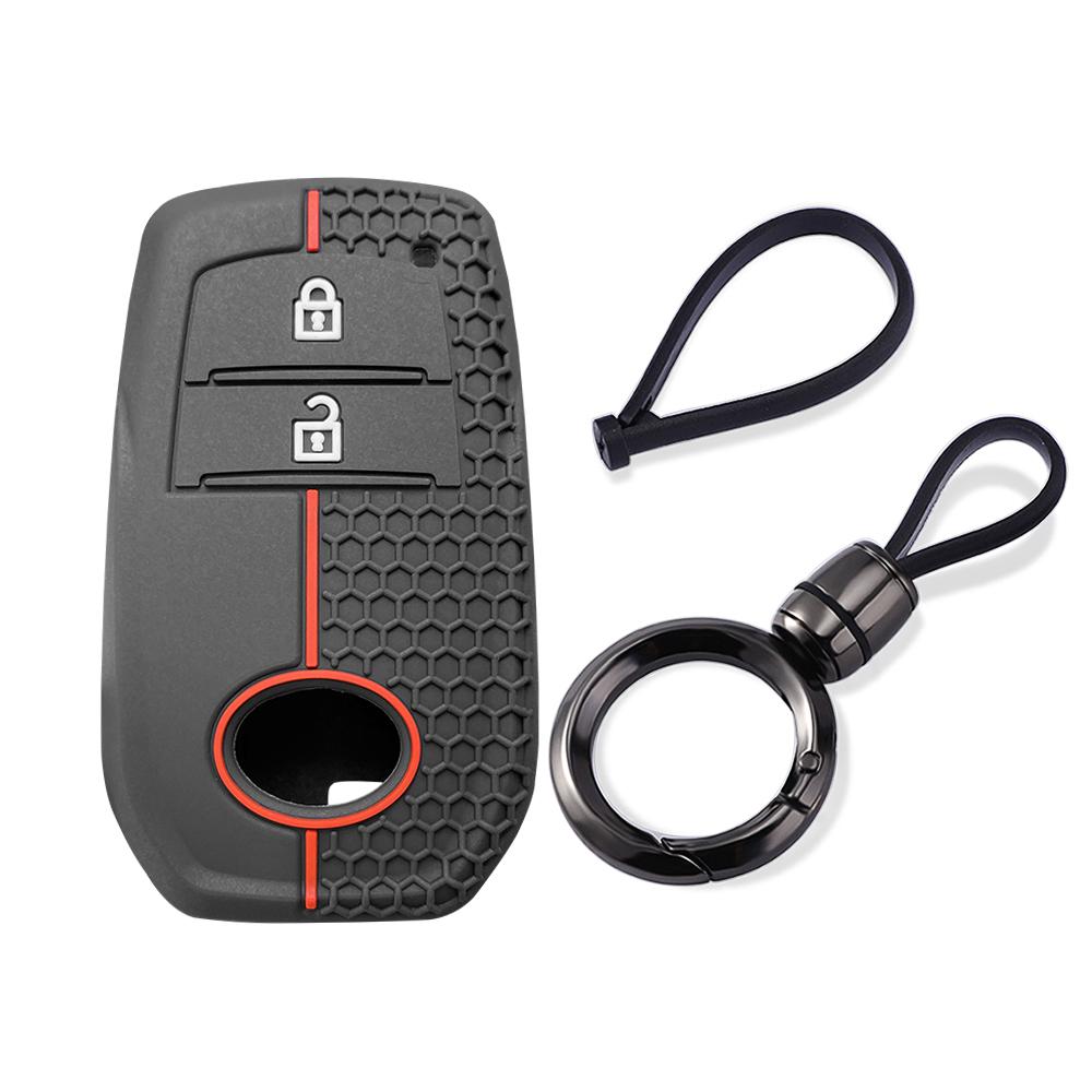 Чехол для ключа автомобиля для Toyota Hilux 2024 Yaris Corolla 2023 Rav4 2021 CHR Revo Auris Innova Highlander Venza Держатель для ключей
