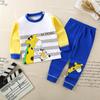 Winter Kids Long Sleeve O Neck T Shirt Pants Set Casual Baggy 2pcs Suit Cotton Cartoon Printes Outfit