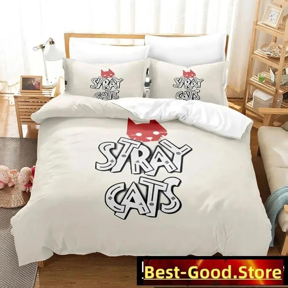 Модный игровой набор для кошек Stray Game Кот Момо Постельное белье Набор постельного белья с наволочкой Пододеяльник Мягкий Односпальный Двуспальный Queen Super King