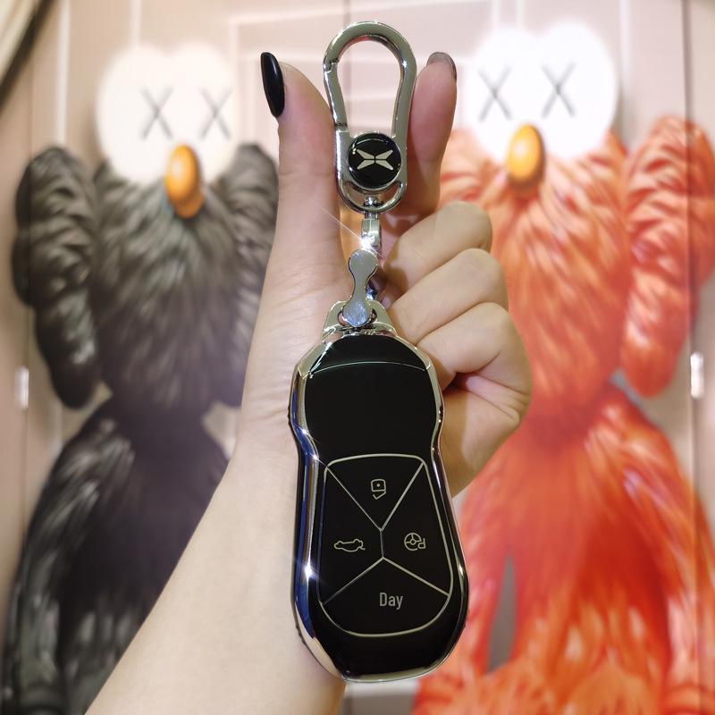 Key Case for 2022 Xpeng P7/P5/G3/G3i - Women's Car Key Shell with Buckle
