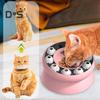 Медленная кормушка для кошек, приподнятая игрушка-головоломка для кошек, вращающаяся интерактивная миска для раздачи лакомств для кошек, живущих в помещении