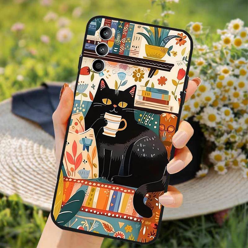 Забавный чехол для телефона с кошкой для Moto G85 G55 G05 G14 G75 G31 G50 G52 G60 G13 G32 G84 G54 G53 G72 G24 Power