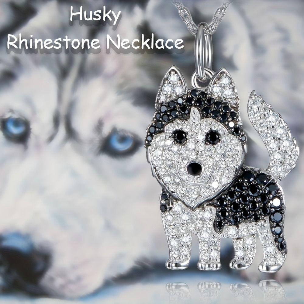 French Bulldog Pet Puppy Necklace Rhinestone Dog Necklace Exquisite Beagle Pendant Dog Lovers