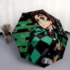 1pc Demon Slayer Tanjiro Kamado Automatic Opening and Closing Folding - A Good Choice for Gifts, Fashionable and Convenient Umbrella With Cu