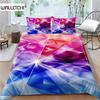 Colorful Duvet Cover Set King Size Blue Purple Red Stitching Pattern Comforter Cover Set Microfiber Polygon Flash Quilt Cover