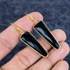 Black Spinel Gemstone Handmade 925Sterling Silver Jewelry Earring 2.25" M-3169