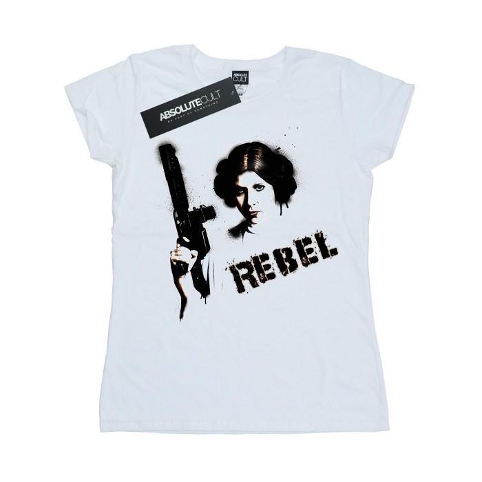 STAR WARS Женская/женская хлопковая футболка Princess Leia Rebel