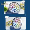 Silent Non-Ticking Wall Clock Scientific Design Easy To Read Battery Operated Colorful Teaching Time Clock Kids Learning Tool