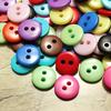 100Pcs Round Candy Color Resin DIY 2 Holes Buttons Scrapbooking Sewing Accessory