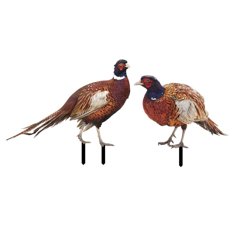2 Pack Acrylic Stakes Garden Pheasants Stake Yard Art Outdoor Animal Decoration Lawn Patio Decorative Statue Sculpture