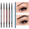 Гибкий тонкий карандаш для бровей, очень тонкий стержень, натуральный, стойкий цвет, водостойкий перспирант и не обесцвечивает макияж для начинающих