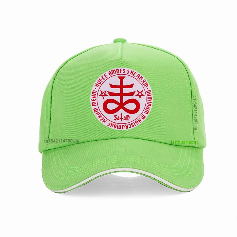 Шляпа с крестом Левиафана Сатаны для унисекс WoUnisex Регулируемая кепка Snapback Панк Готика Церковь Сатанинский символ Kolye Бейсболка кепка