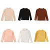 Kids Girls Solid Color O-neck Sweatshirt Girls Pullover Top