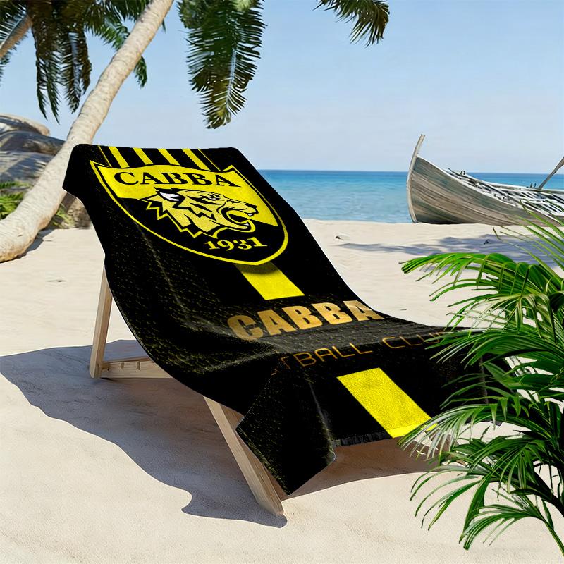 CABBA FC Print Beach Towel, Large Soft Quick Dry Towel for Beach Camping Swimming