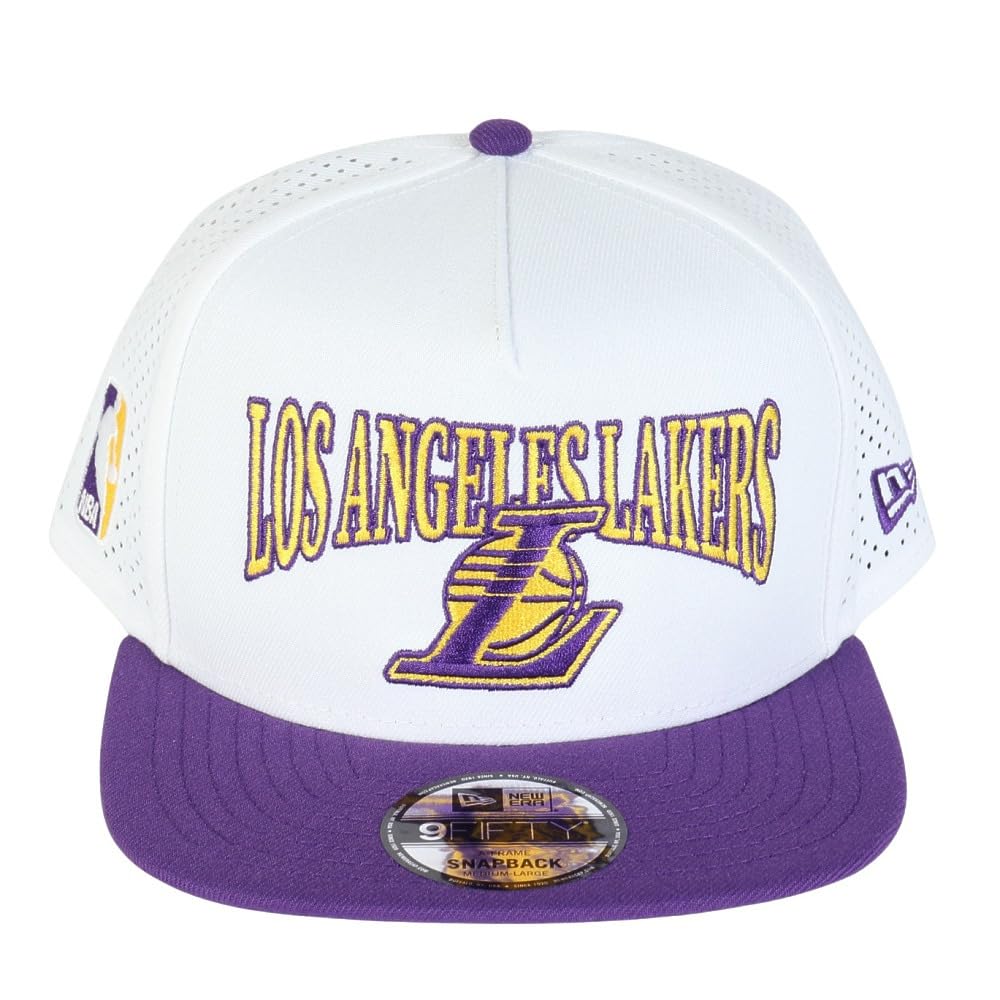 New Era 9FIFTY NBA Лазерная перфорация LAL Белый Размер 950AF NBA Loslack NER36C7972 Двухцветная кепка, M/L, LP, Двухцветный белый, 14388565,
