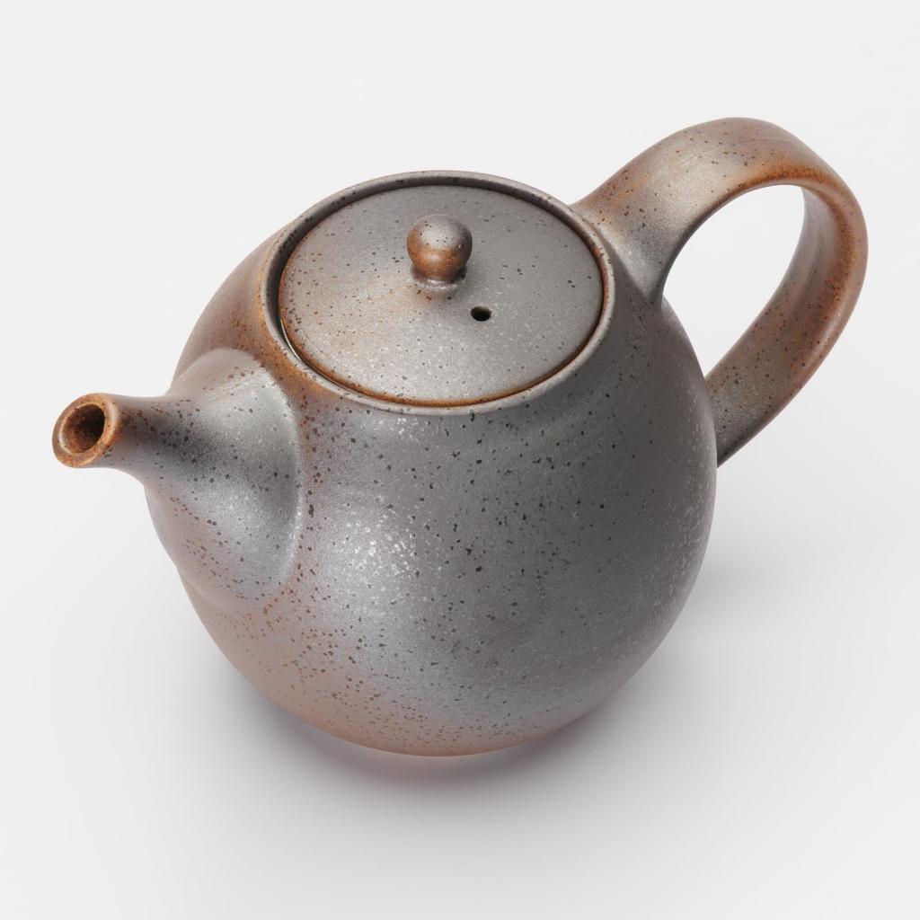 Мино-яки примерно 500 мл черный Сигараки сделано в чайнике, вместимость, стиль, Япония, 500-06