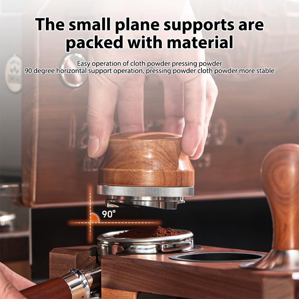 Деревянная станция для темперирования эспрессо, держатель для темперирования эспрессо, 3 отверстия, для 51-58 мм, универсальная