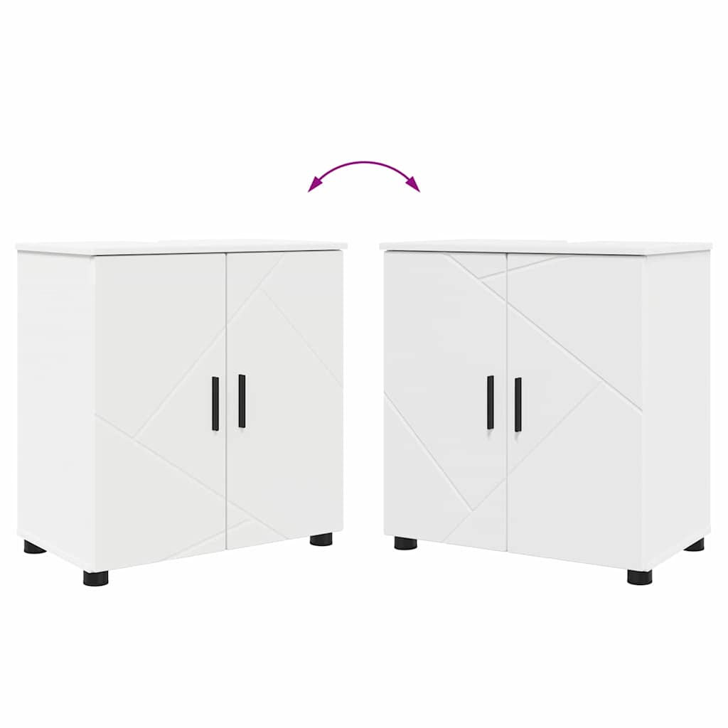 Bathroom Cabinet White 61 x 35 x 64 cm Particleboard & Metal