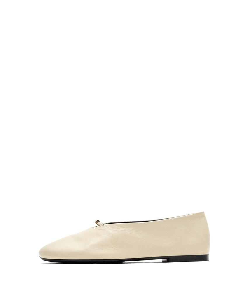 Massimo Dutti Soft Leather Ballerina Flats