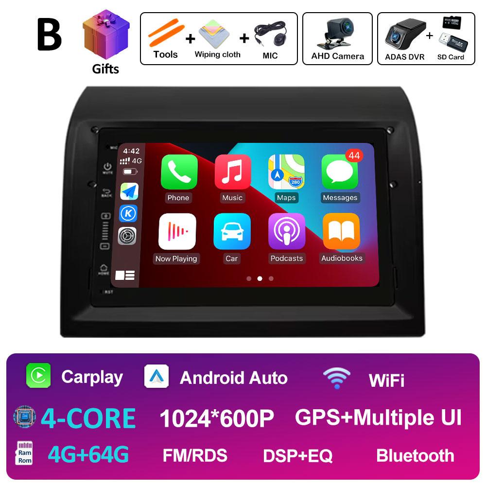 7-дюймовый Android Автомагнитола Видео Мультимедийный Плеер Для Fiat Ducato 2006 2007 2008 2009 - 2016 Беспроводной Carplay Bluetooth Головное Устройство