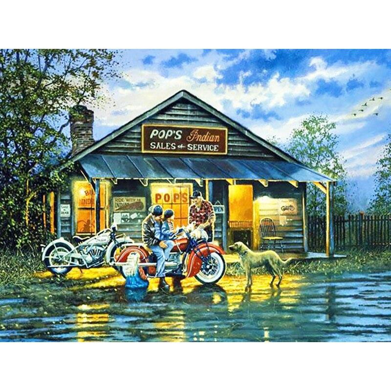 Новый 5D DIY алмазная живопись пейзаж Алмазная вышивка деревня вышивка крестом полная круглая дрель домашний декор ручной художественный подарок