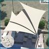 Sunshade sail, white triangle, shade, terrace, 3.6x3.6x3.6 m