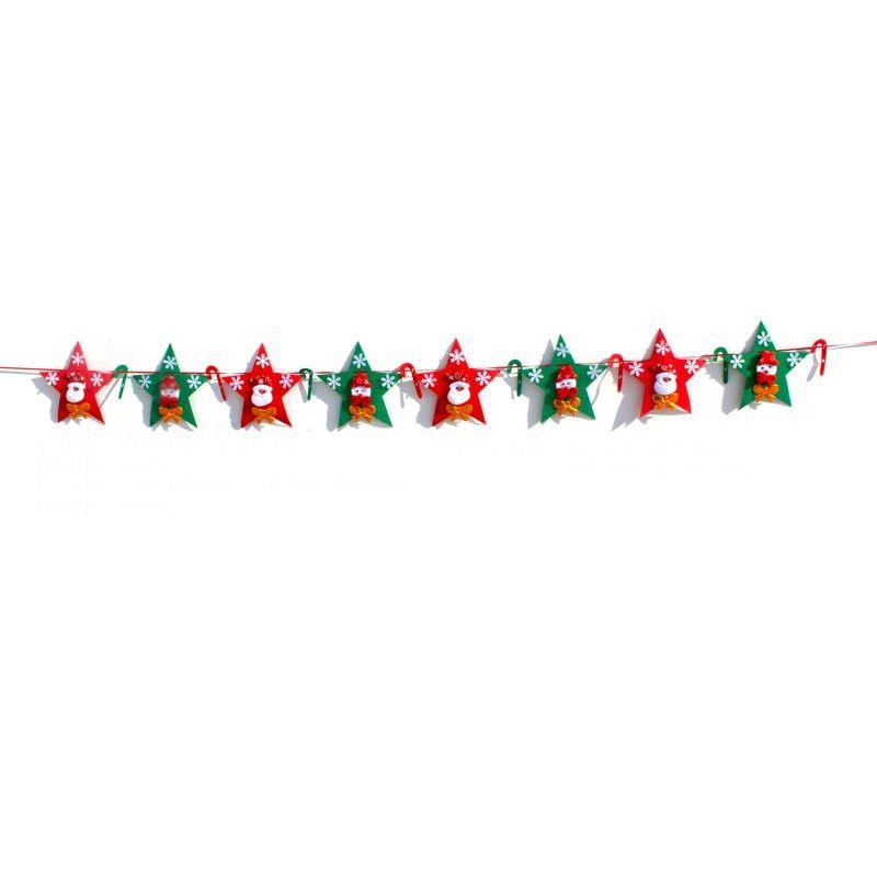 Festive Merry Christmas Bunting Hanging Banner Flag For Xmas Party Decoration