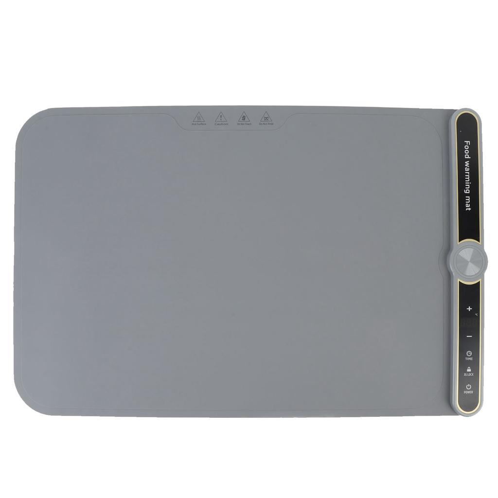 Warming Mat for Food 330W Full Surface Heat In 8s 9 Temperature Settings 6 Hours Time Child Lock Sil