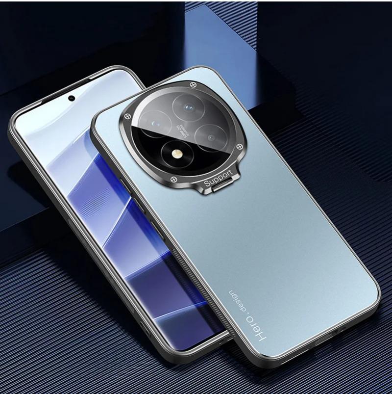 Для Redmi Note 14 Pro Plus 14pro Металлическая крышка-держатель для камеры с защитой объектива для Redmi Note14 Pro+ Ударопрочный Матовый Защитный Чехол с подставкой