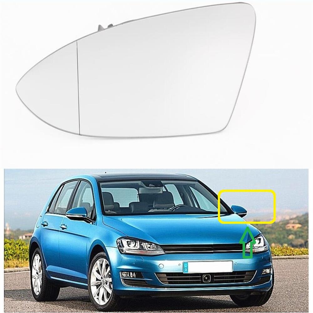 Левая сторона для VW Golf 7 MK7 GTD GTI 2013 2014 2015 2016 2017, Стайлинг автомобиля, заднее зеркало с подогревом, стекло левого водителя