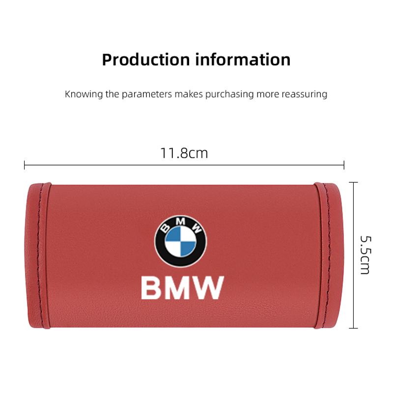 DJSA5 2Pc Car Anti Slip Pull Glove Car Leather Handle Protector Cover sticker For BMW F20 E60 E34 G30 E48 F30 X3 Performance M F40 E90