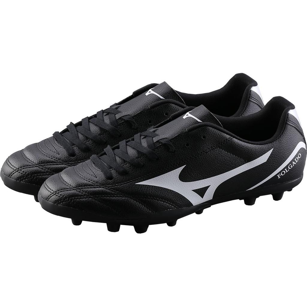 Mizuno Folgado Ag Широкий круглый носок Шнуровка Ag (Резиновые короткие шипы) Искусственная трава Нескользящая посадка Футбольные бутсы Мужские футбольные бутсы Черный Белый P1GA189301